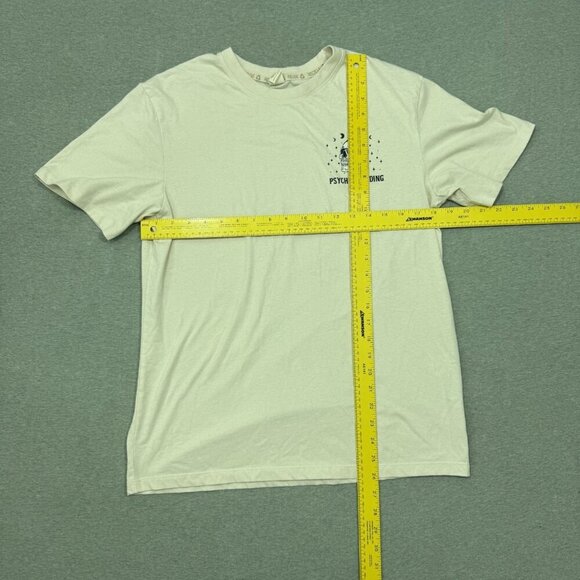 Recycled Threads Psychic Reading Graphic T-Shirt Cream Mens Medium - Picture 5 of 5